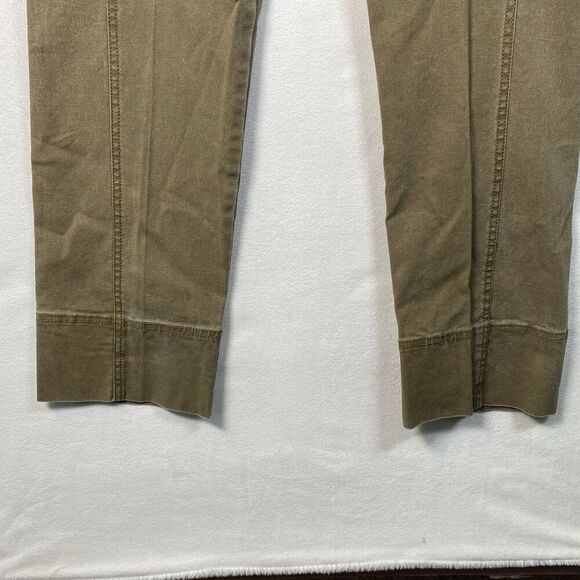 Isabella Bird Women’s 4 Green Canvas Pants Cotton Spandex Straight Leg Casual - Picture 8 of 11